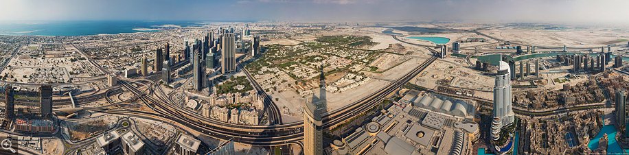 Дубай с высоты самого высокого здания в мир