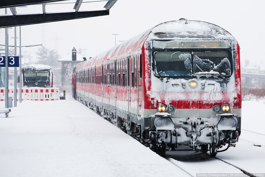О немецких поездах и снежном городе Вайсенбург