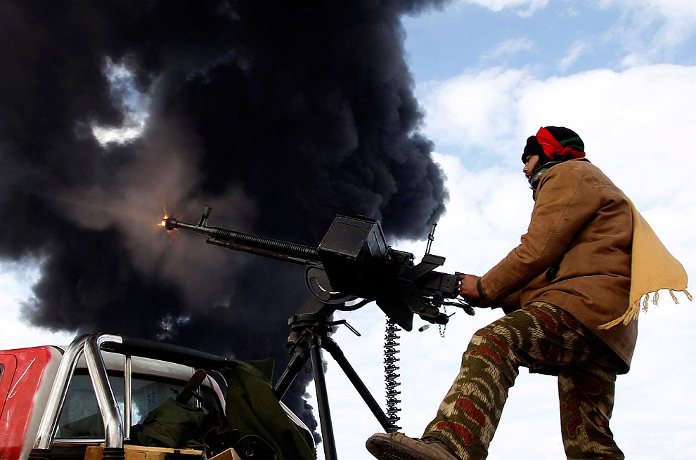 Бои в Ливии за нефтяной город Рас-Лануф