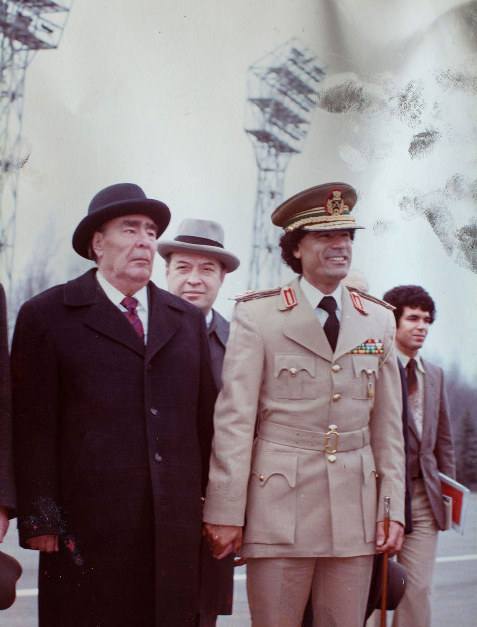 Леонид Ильич Брежнев и полковник Муаммар Каддафи: