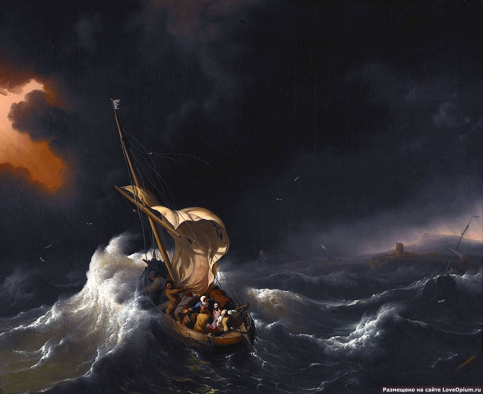 Картина «Христос во время шторма на море Галилейском»