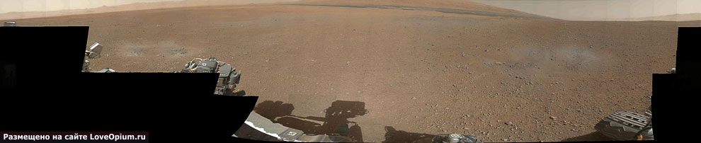 Это место, куда приземлился марсоход Curiosity — кратер Гейла