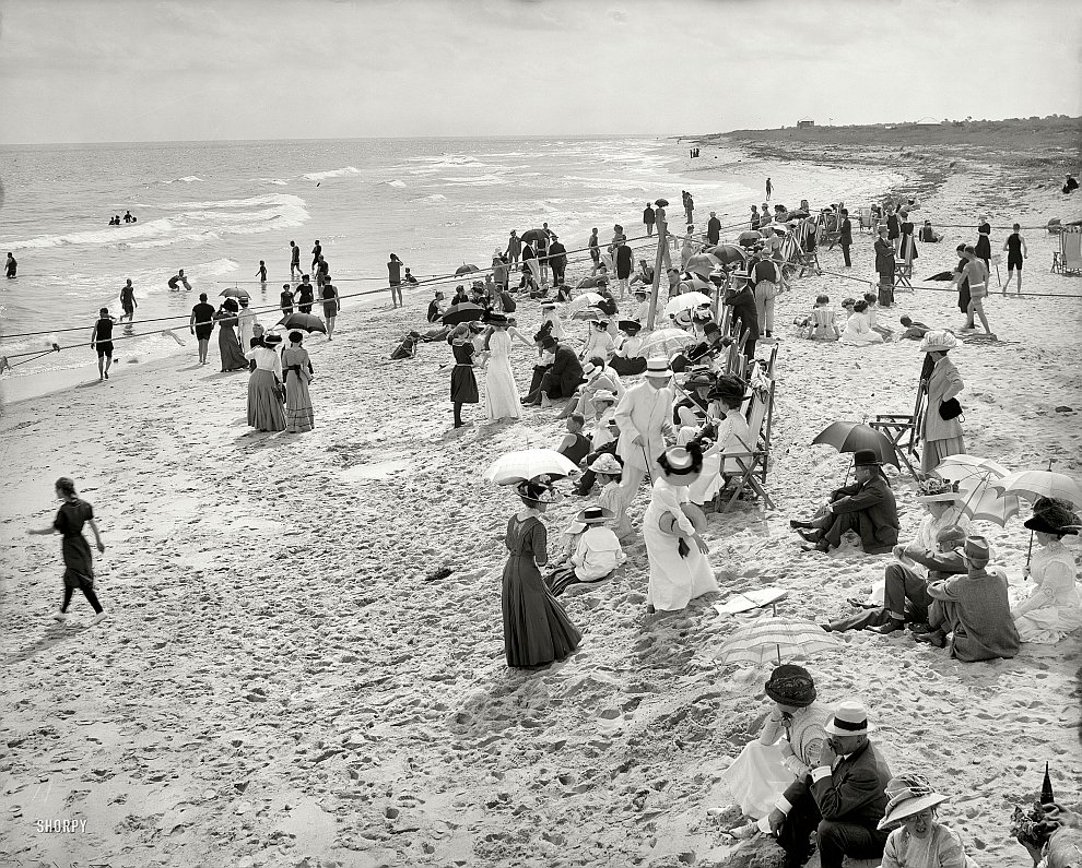 На пляже во Флориде, 1910 год