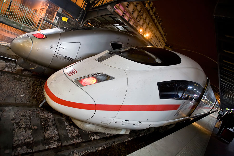 Trens de alta velocidade ICE e TGV