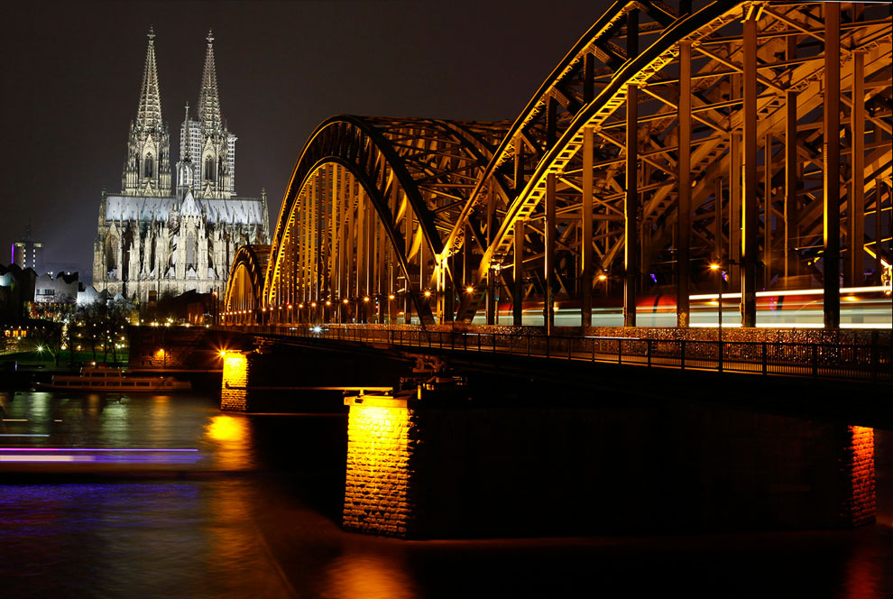 Кельнский собор и мост Гогенцоллернов