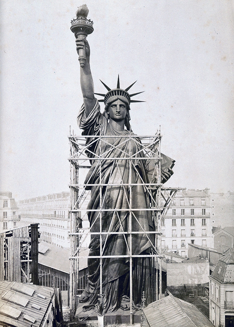 Статуя Свободы около мастерской скульптора Бартольди, Париж, 1884 год