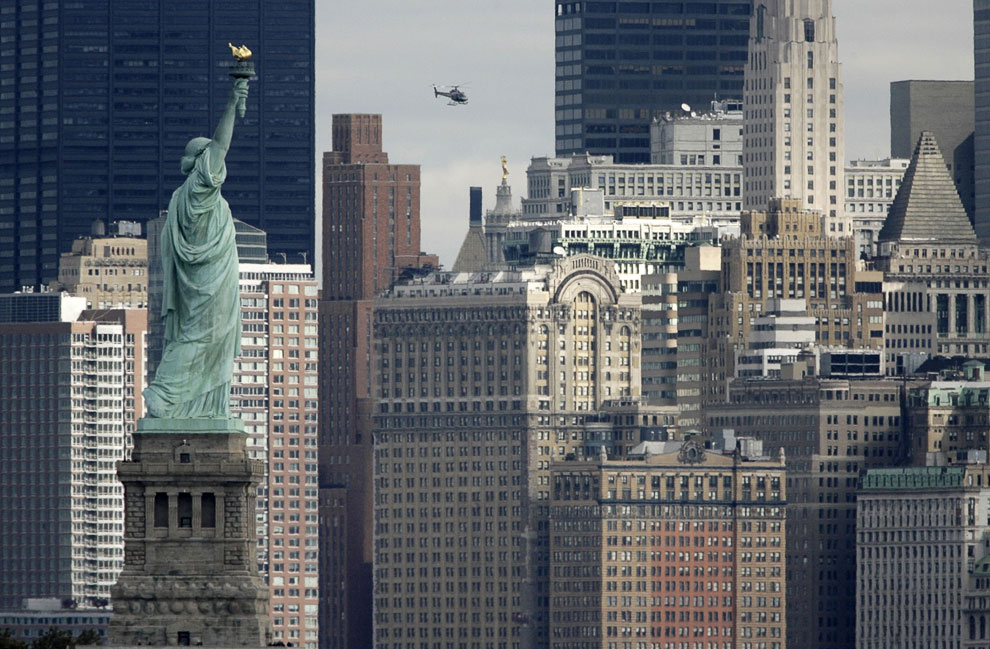 Статуя Свободы и нижний Манхэттен