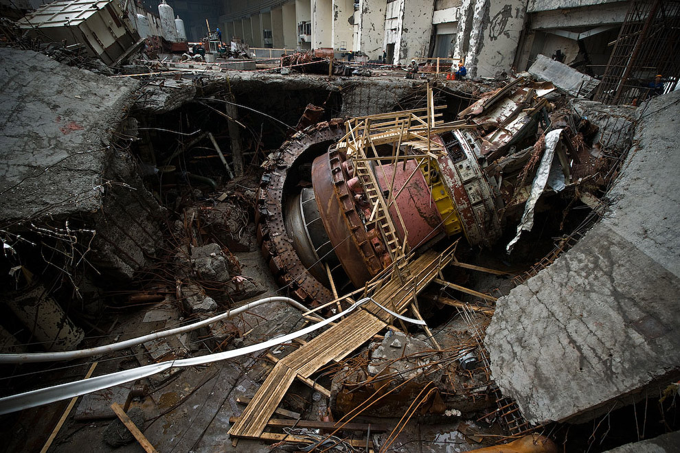 17 de agosto de 2009 houve um desastre provocado pelo homem na estação de energia hidrelétrica Sayano-Shushenskaya, localizada no rio Yenisei