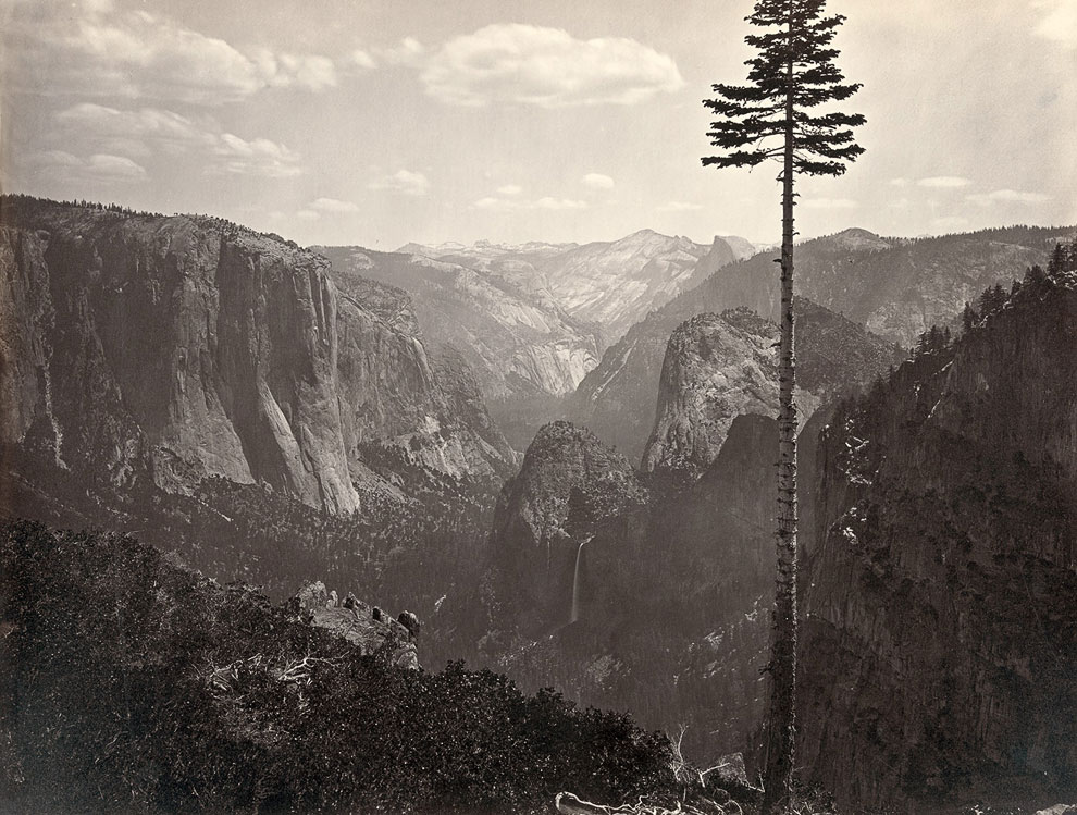 Долина Йосемити в 1865 году. Она занимает только 1% от общей территории современного парка