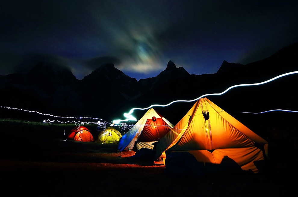 Лагерь альпинистов в Перу