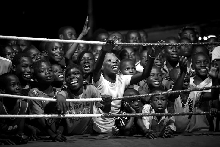 На боксерском матче в Гане