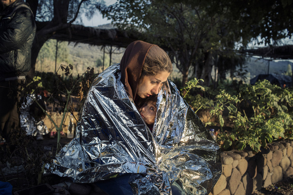 Беженцы на острове Лесбос, Эллада