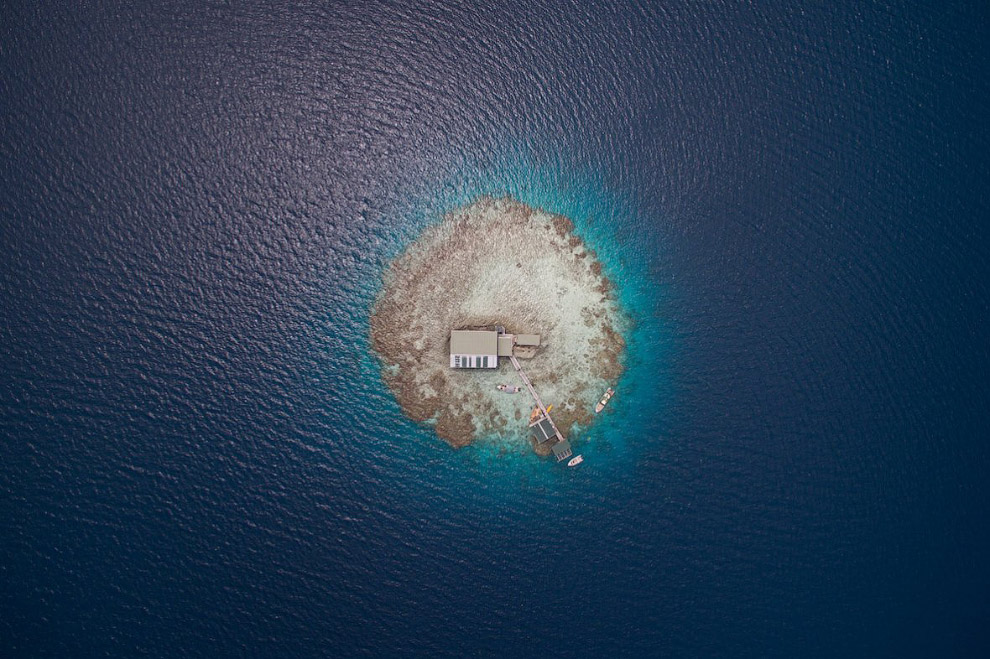 Дом на островах Кука в южной части Тихого океана в Полинезии