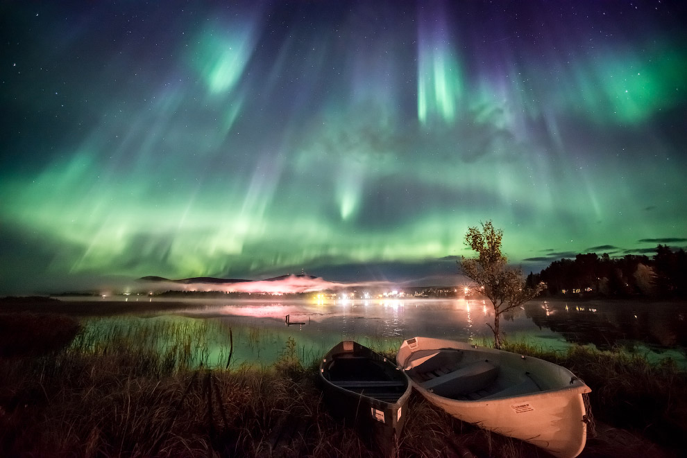 Ночное небо в Финляндии