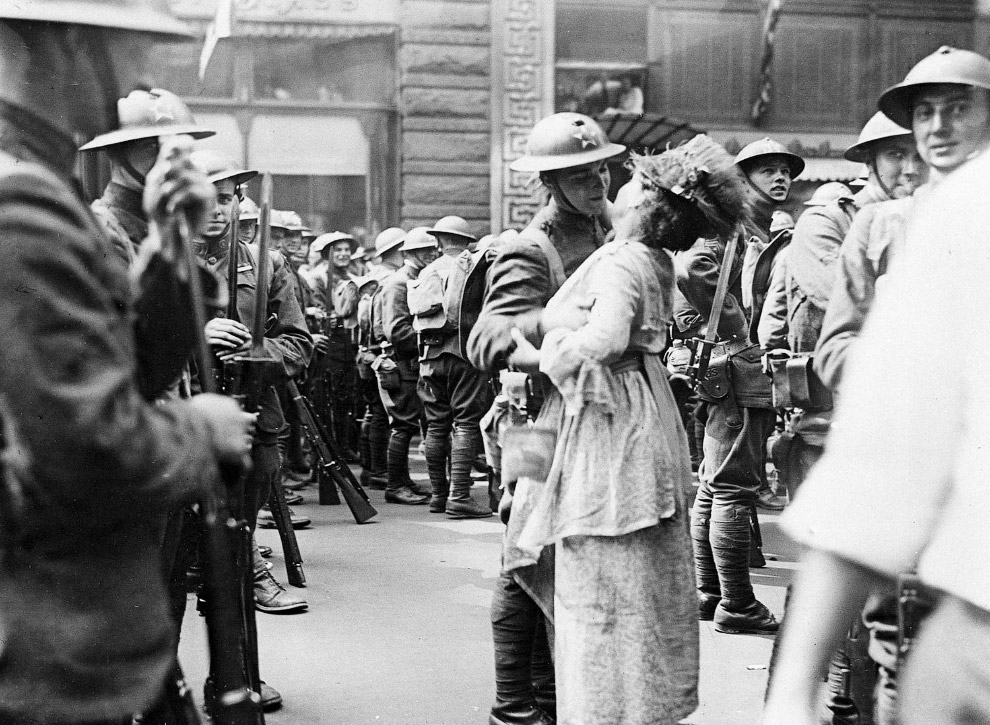 Парад в честь возвращения на родину в конце Первой мировой войны, 1919 год
