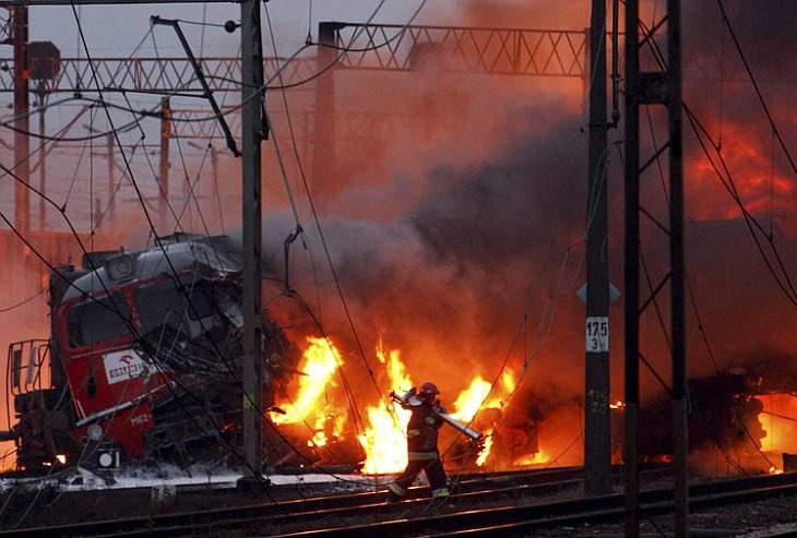В Польше взорвался поезд