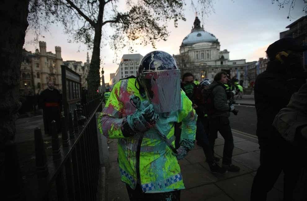 Студенческие протесты в центре Лондона
