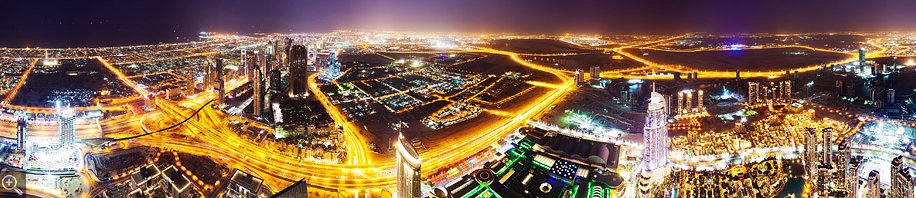 Вечерний Дубай с высоты самого высокого здания в мире