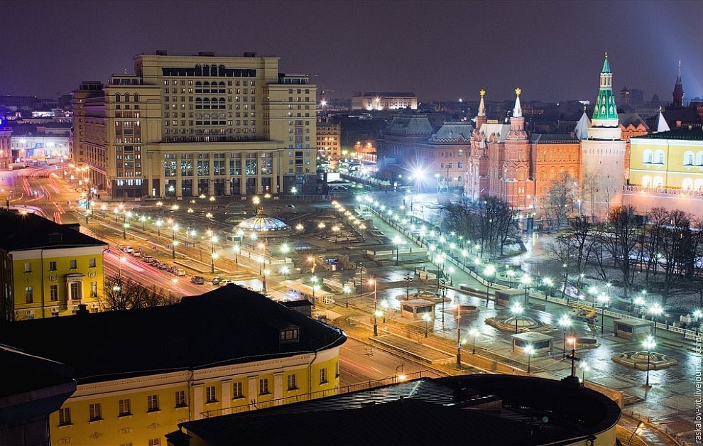 Ночная Москва: уникальные виды на Кремль и Красную площадь