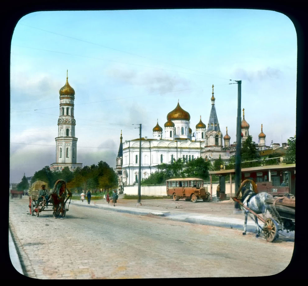 Цветные фотографии Ленинграда довоенного времени