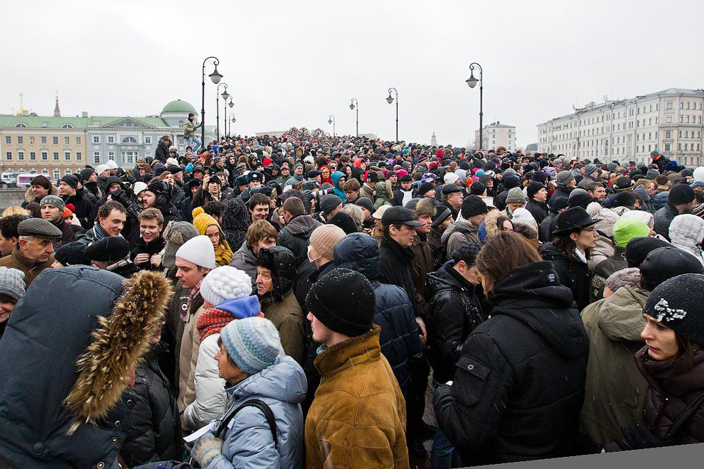 Митинг на Болотной площади в Москве против фальсификации выборов