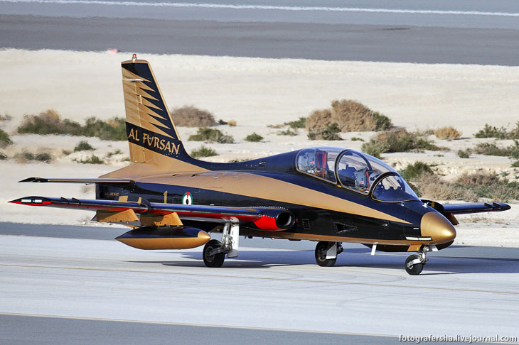 Выступлении пилотажной группы на авиашоу в королевстве Бахрейн
