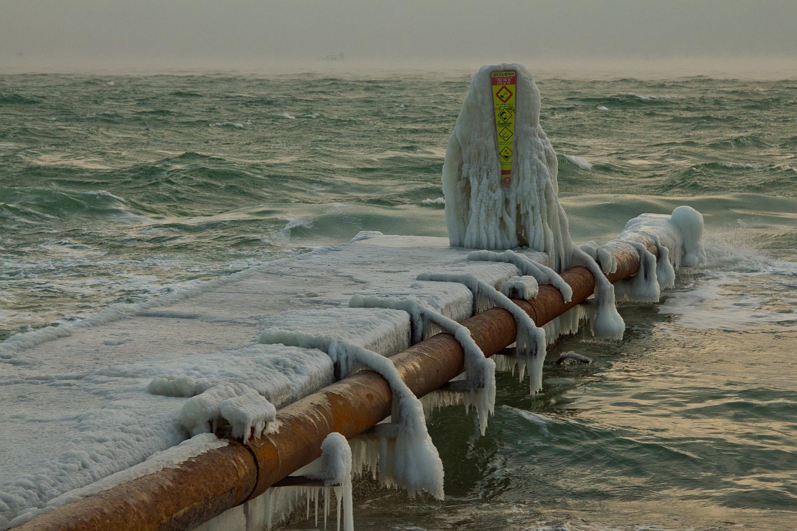Замерзшее море в Одессе