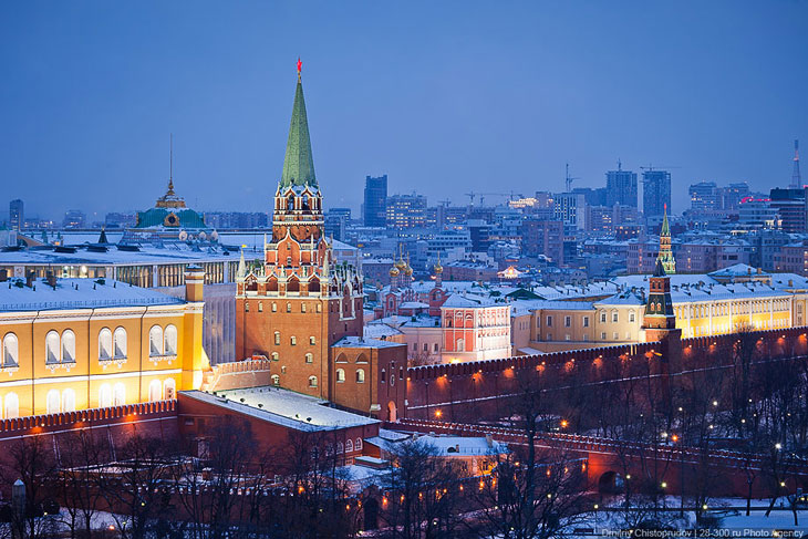Виды Москвы с крыши отеля Ritz-Carlton 