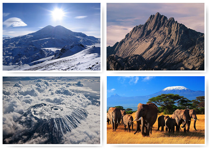 Самые высокие горы на 6 континентах