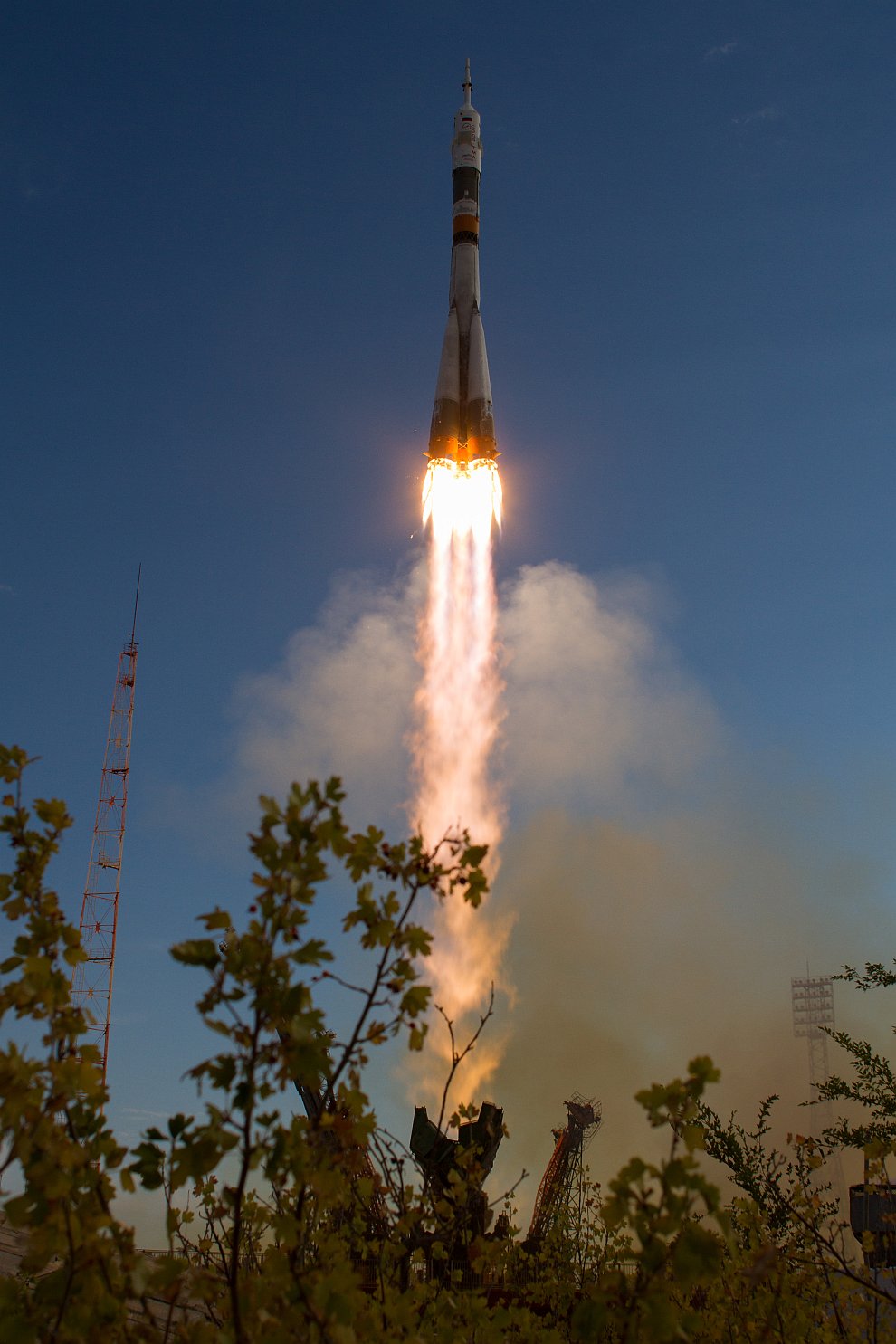 Старт космического корабля Союз ТМА-05М с Байконура