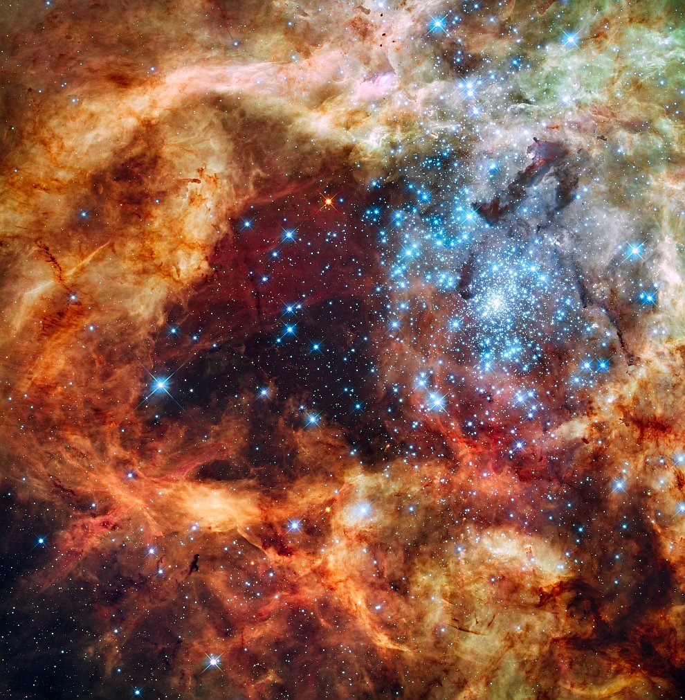 Галактика NGC 2070. Снимок сделан космическим телескопом Хаббла