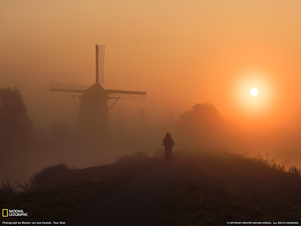 Туманное утро в Голландии