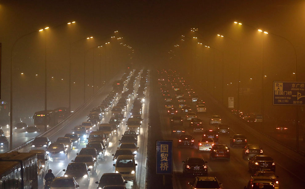 Туманное утро в Пекине