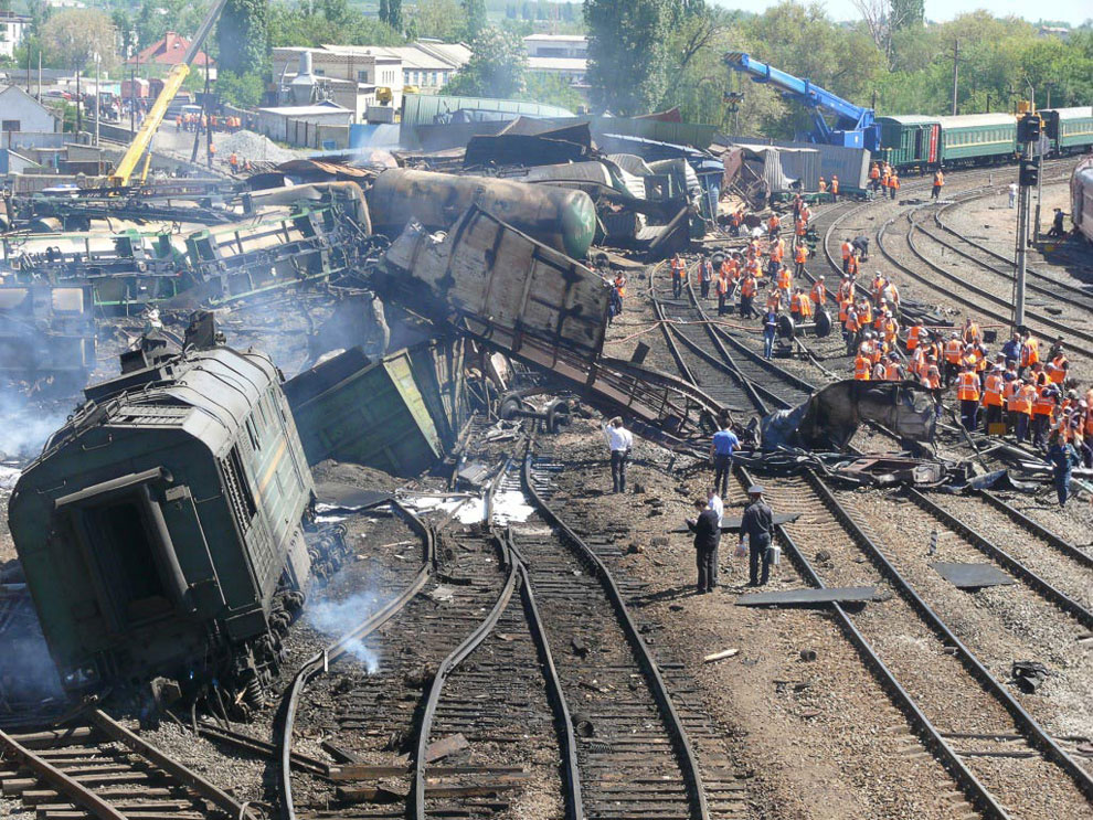 Взрыв поезда под Ростовом