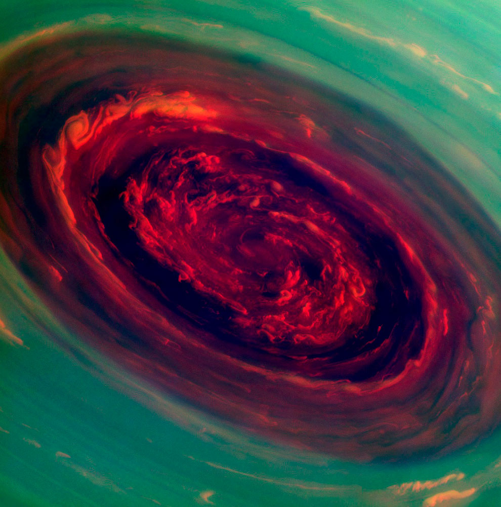 Мощнейший ураган на Сатурне