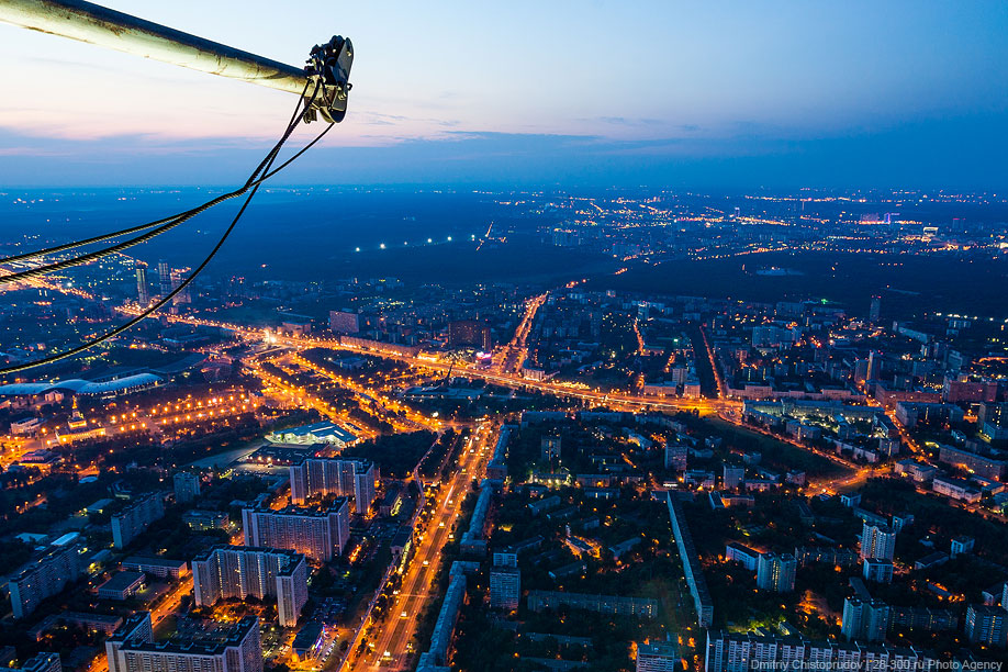 Останкинская телебашня. Вид на Москву с высоты 503 метра