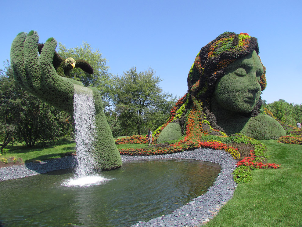 Скульптуры из растений. Международная выставка в Монреале