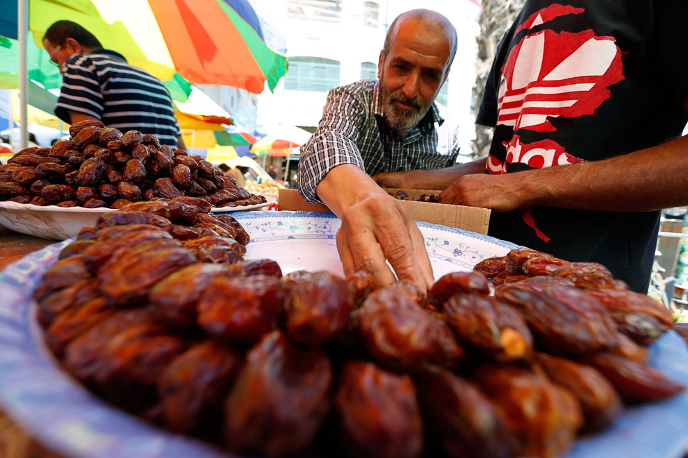 На рынке в городе Рамалла, Палестина