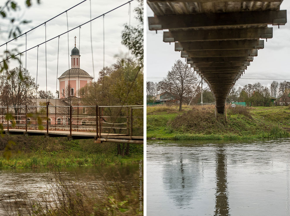Подвесной мост через Москву-реку села Васильевское