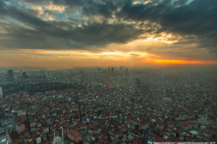 Ночной Стамбул с высоты
