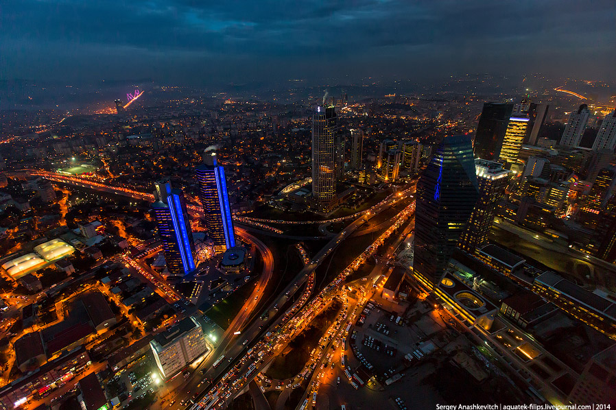 Ночной Стамбул с высоты