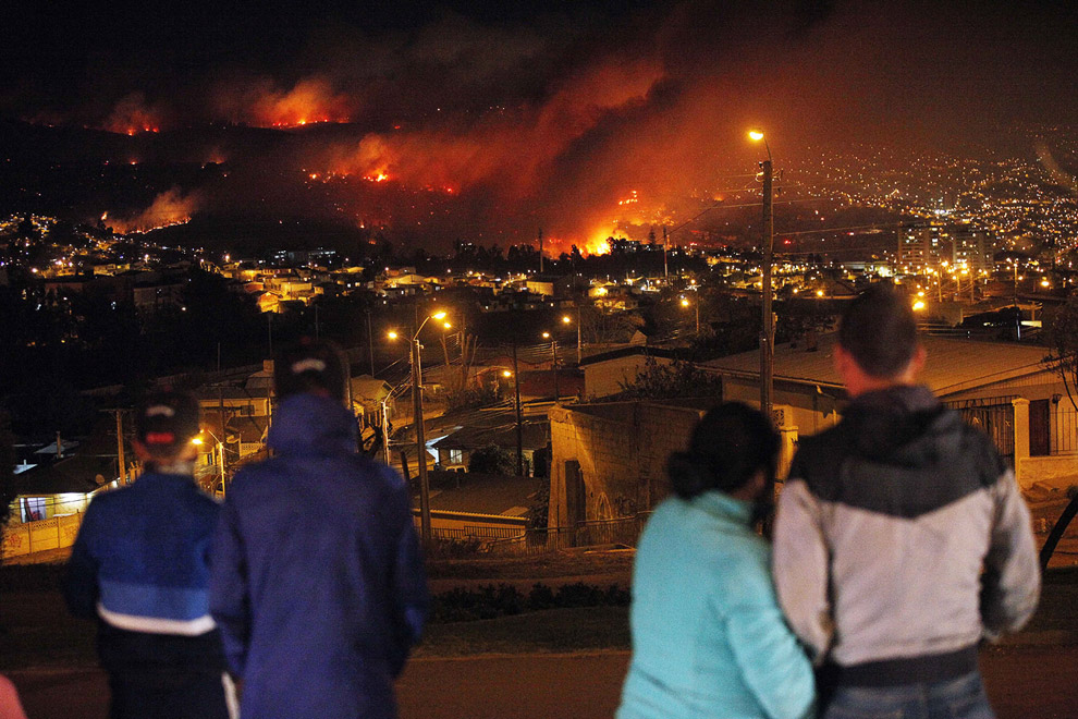 Рекордный пожар в Вальпараисо