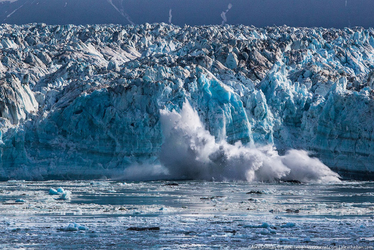 Ледник Хаббард на Аляске
