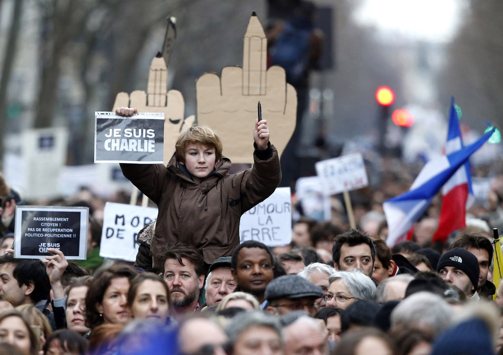 Марш против терроризма в Париже