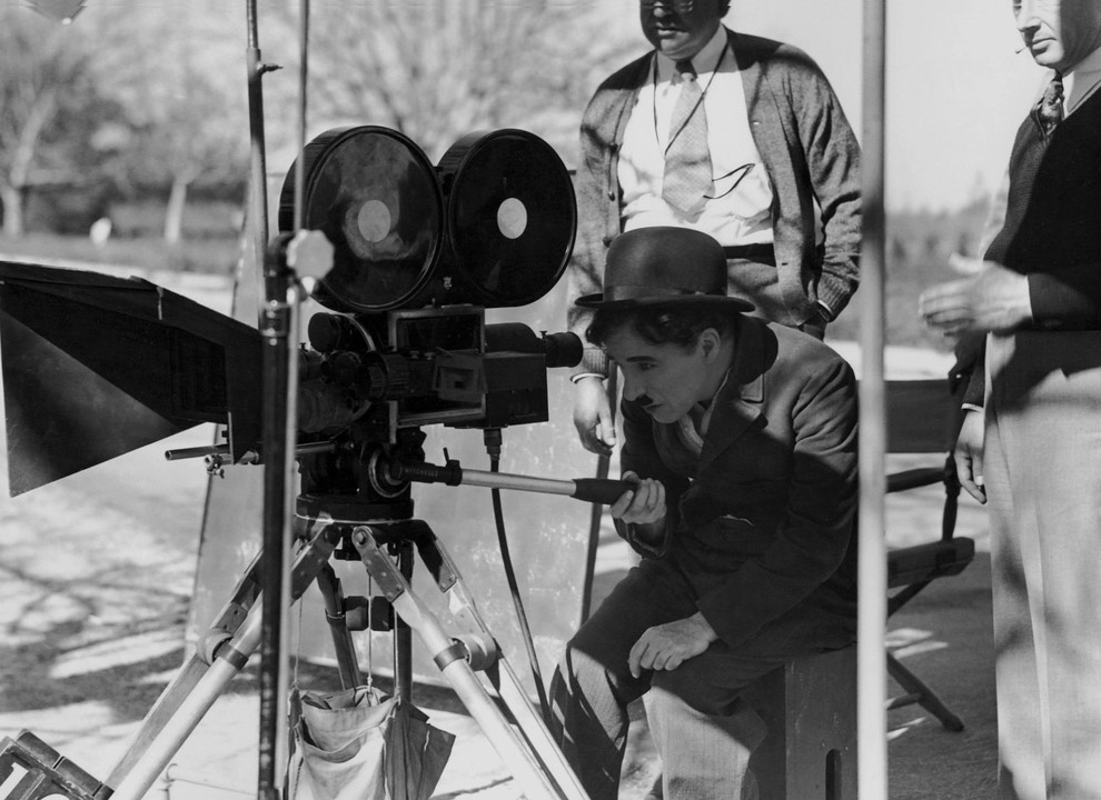Чарли Чаплин на съемках фильма «Золотая лихорадка», 1925 год