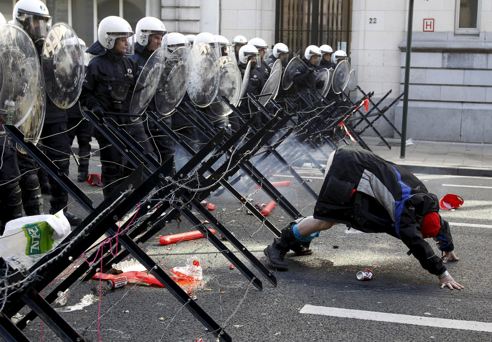 Протесты в Брюсселе