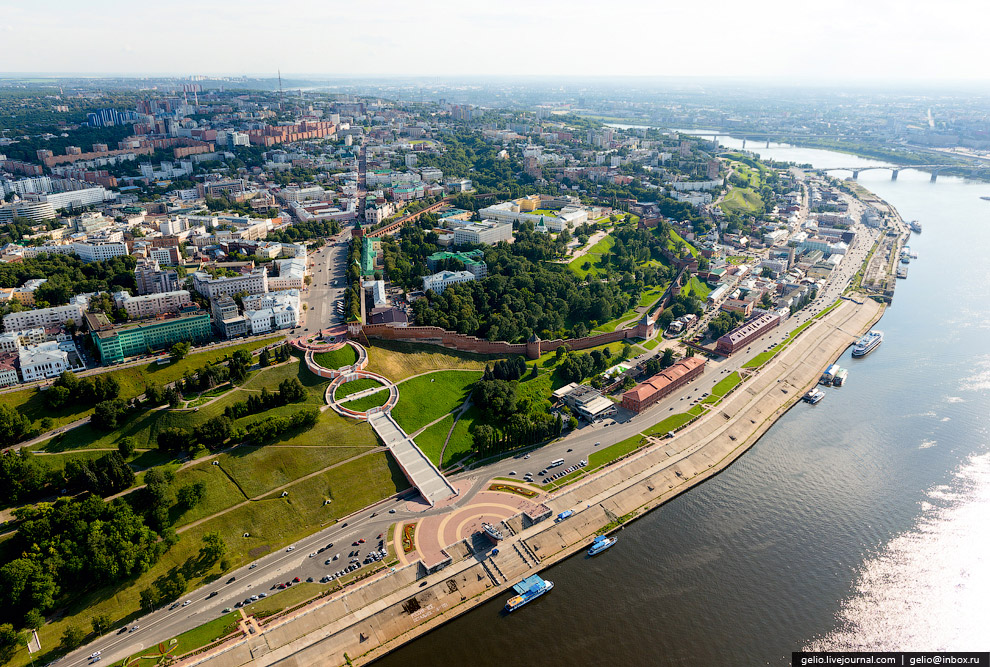 Нижний Новгород с вертолета