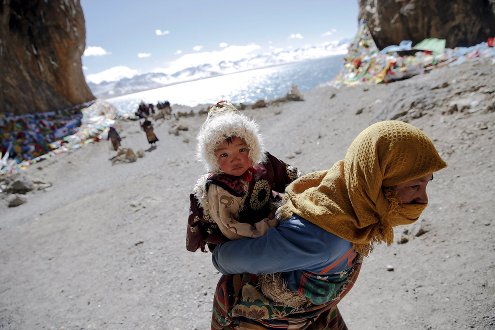 Семья в Тибете