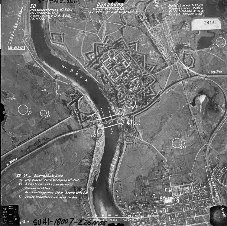 Вид крепости на немецких шпионских снимках времен Второй мировой