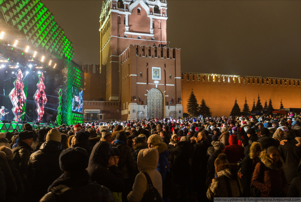 Как встречали Новый год на Красной площади